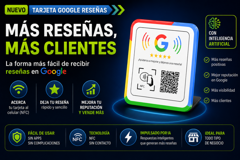 PLACA PARA RESEÑAS DE GOOGLE PARA TODO TIPO DE NEGOCIO